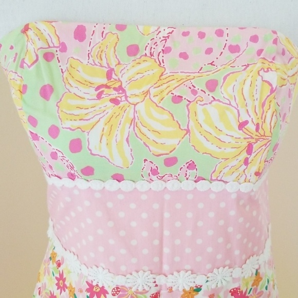 LILLY PULITZER Multi Printed Size 10 Dress - Picture 4 of 7